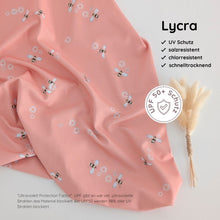 Lycra UV Bienen peach