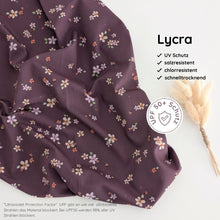 Lycra UV Streublumen ciemny fiolet
