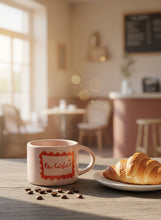 Kubek ceramiczny Le Cafè – Jasnoróżowy, 350 ml – Idealny do kawy i herbaty
